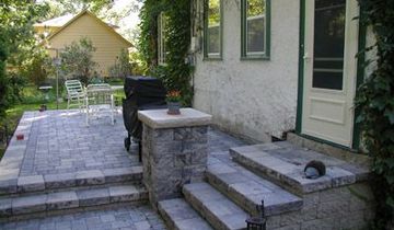 Raised Patio, Steps and Columns