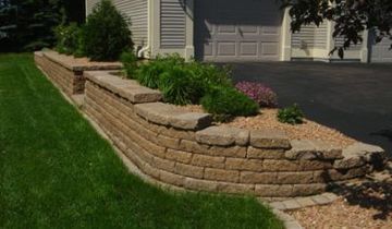 Stepped Wall to Driveway