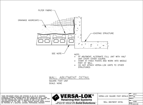 Wall Abutment Detail