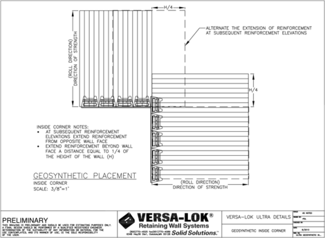 Geosynthetic Inside Corner