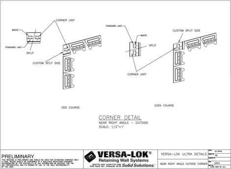 Near-Right-Angle Outside Corner