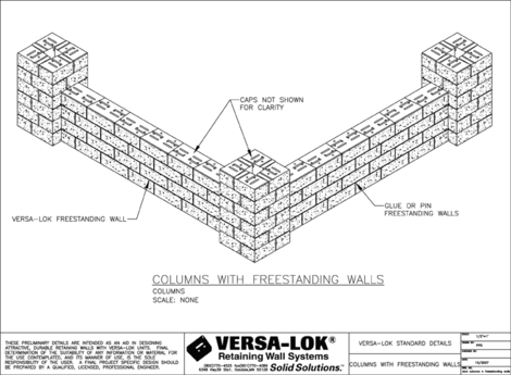 Columns w/ Freestanding Walls