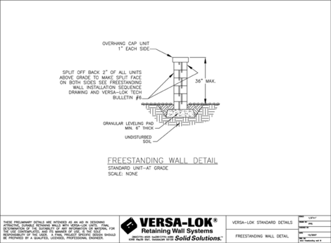 Freestanding Walls at Grade
