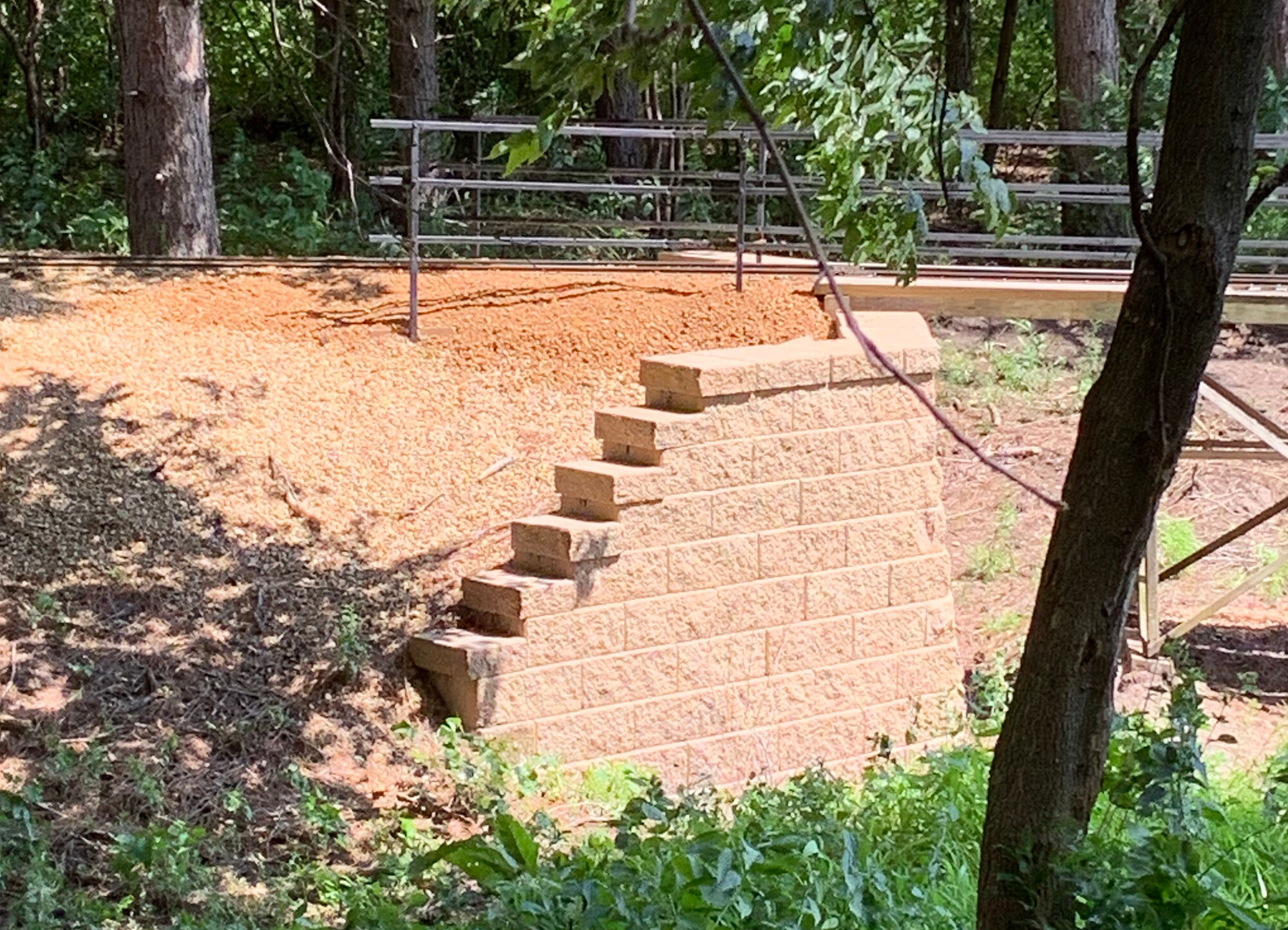 New abutment walls built with VERSA-LOK for a trestle at the St. Croix Railroad